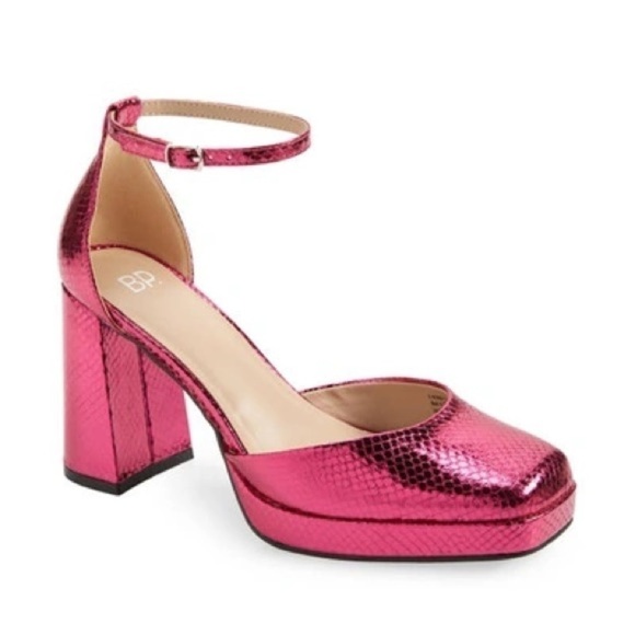 BP. Be Proud Pride Gender Inclusive Fynn Ankle Strap Platform Pump - Picture 1 of 14